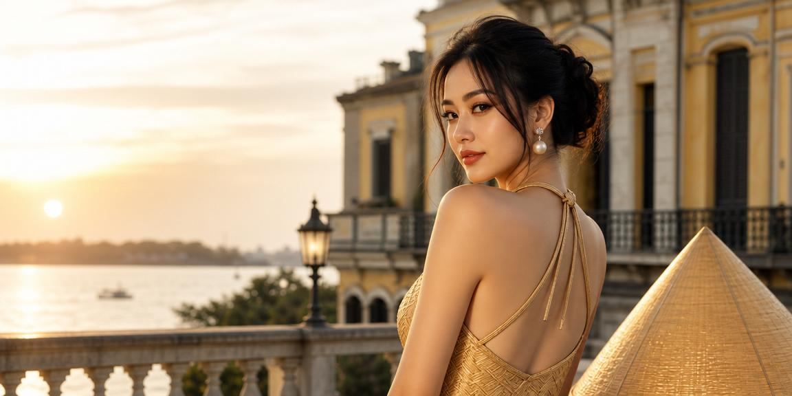 Bàn baccarat phong cách Hà Nội với nón lá – biểu tượng văn hóa Việt Nam trong casino